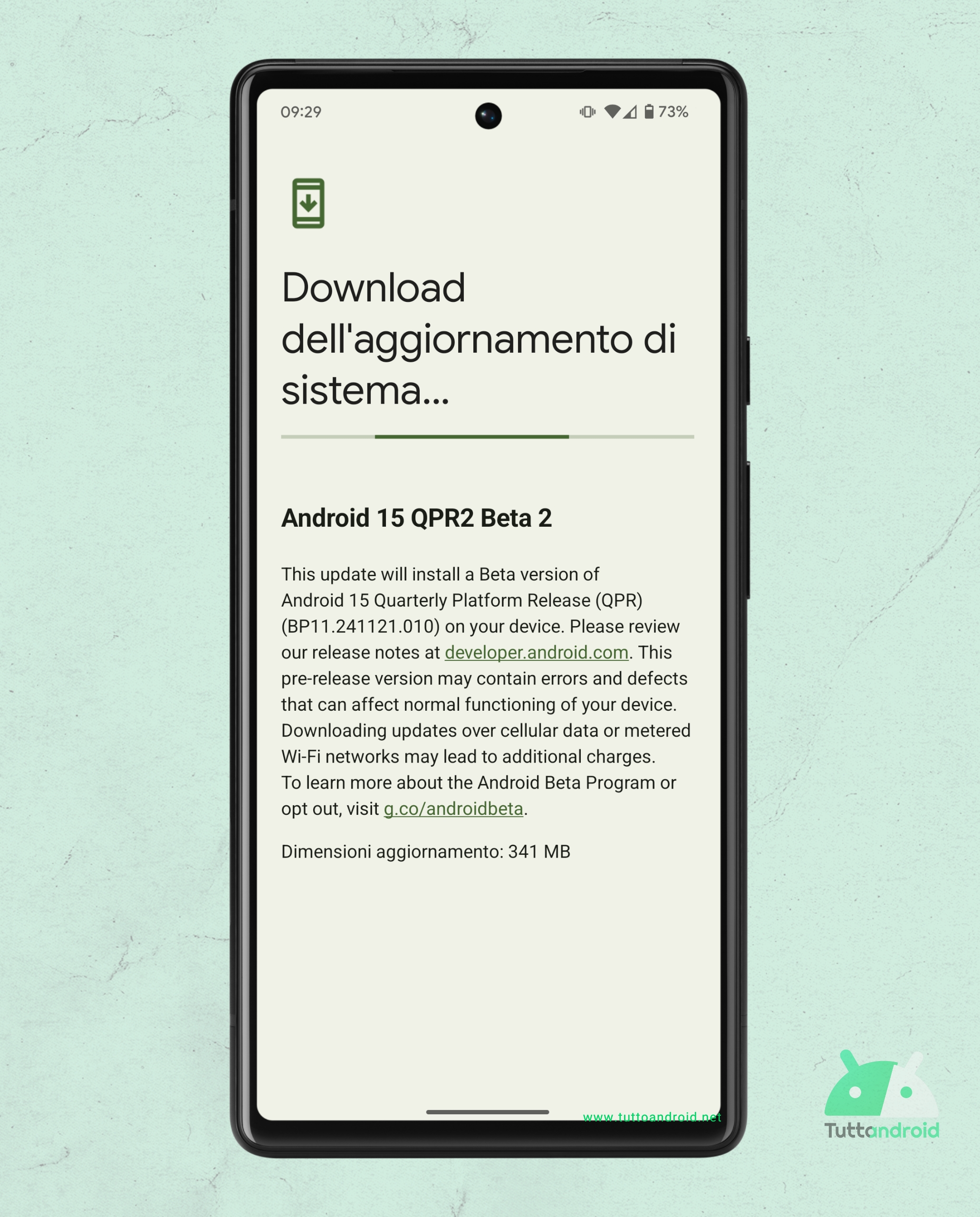 Android 15 QPR2 beta 2 on Google Pixel 6