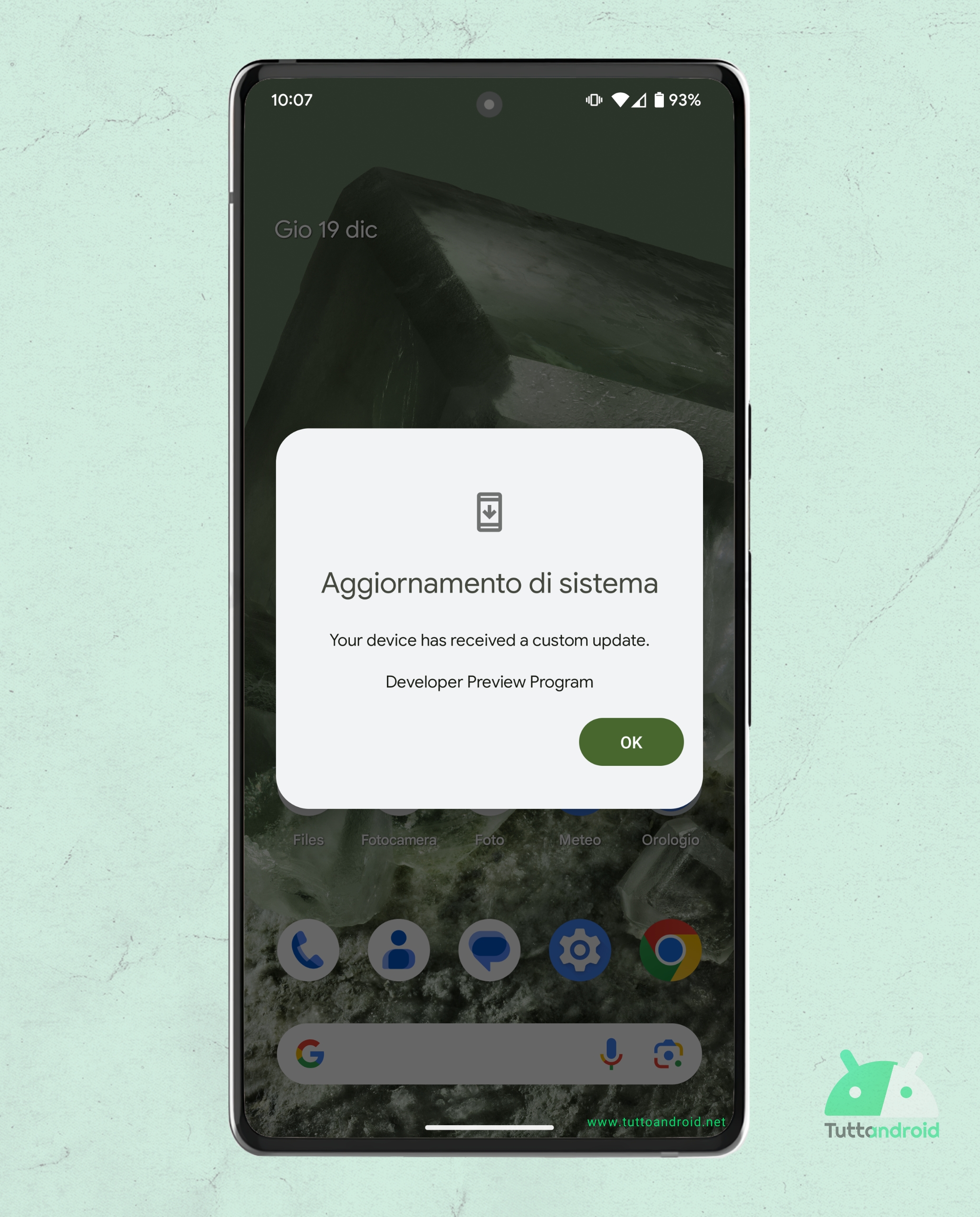 Android 16 DP2 on Google Pixel 7 Pro post riavvio