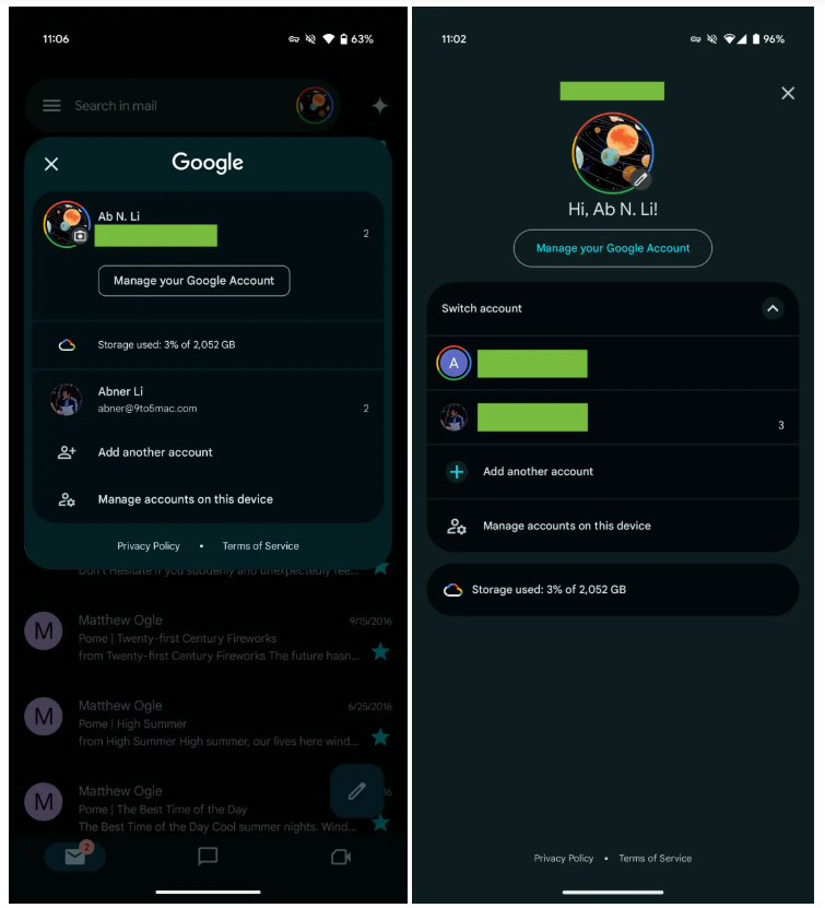 Google Account Switcher