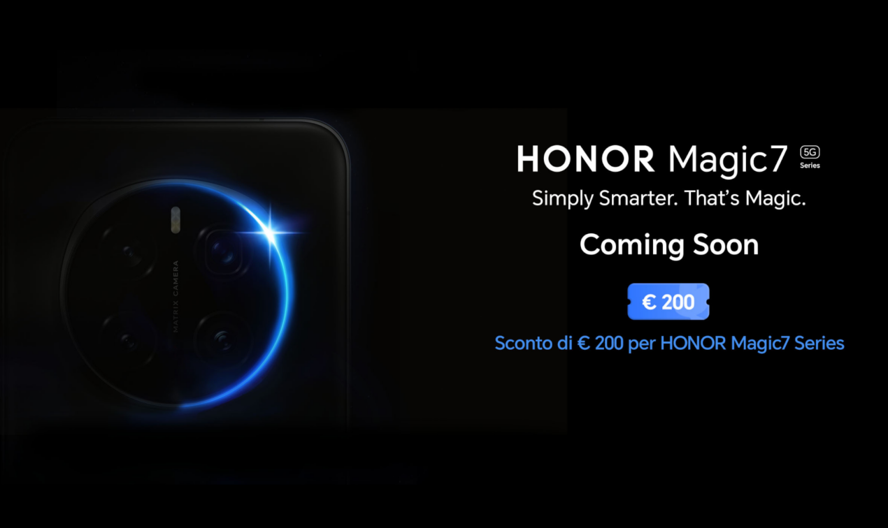 La serie HONOR Magic7 si avvicina al lancio globale con un generoso buono sconto