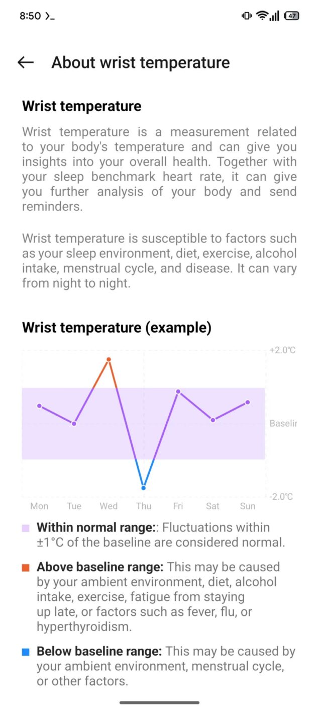 misurazione temperatura OnePlus Watch 3