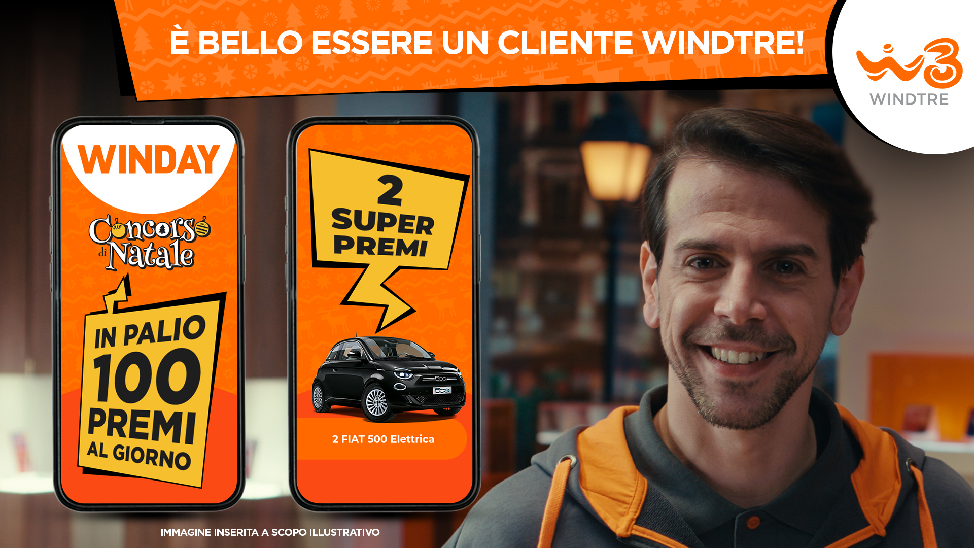 WINDTRE campagna WINDAY Natale 2024