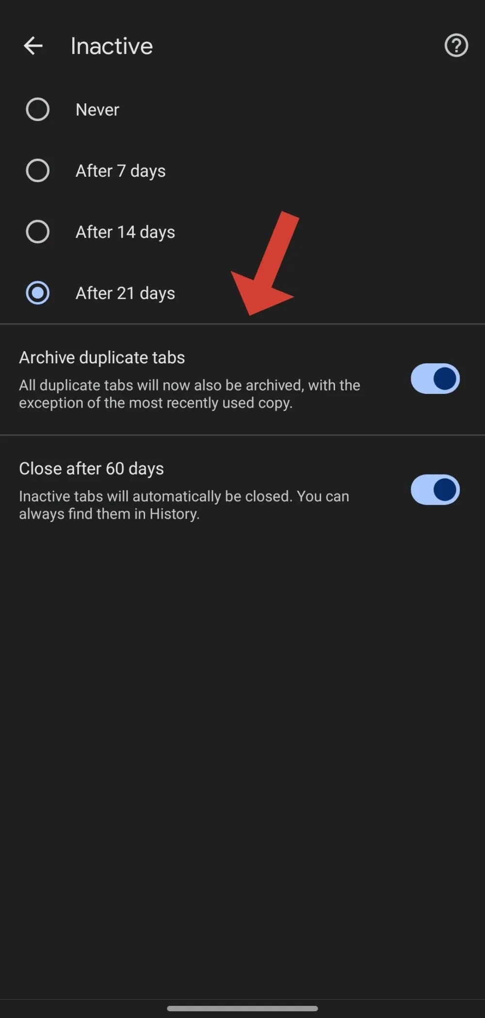 Chrome interruttore schede duplicate