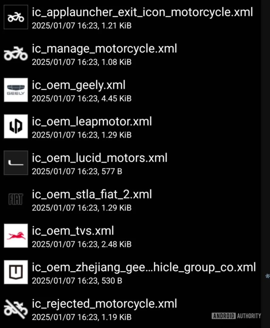Android Auto moto leak