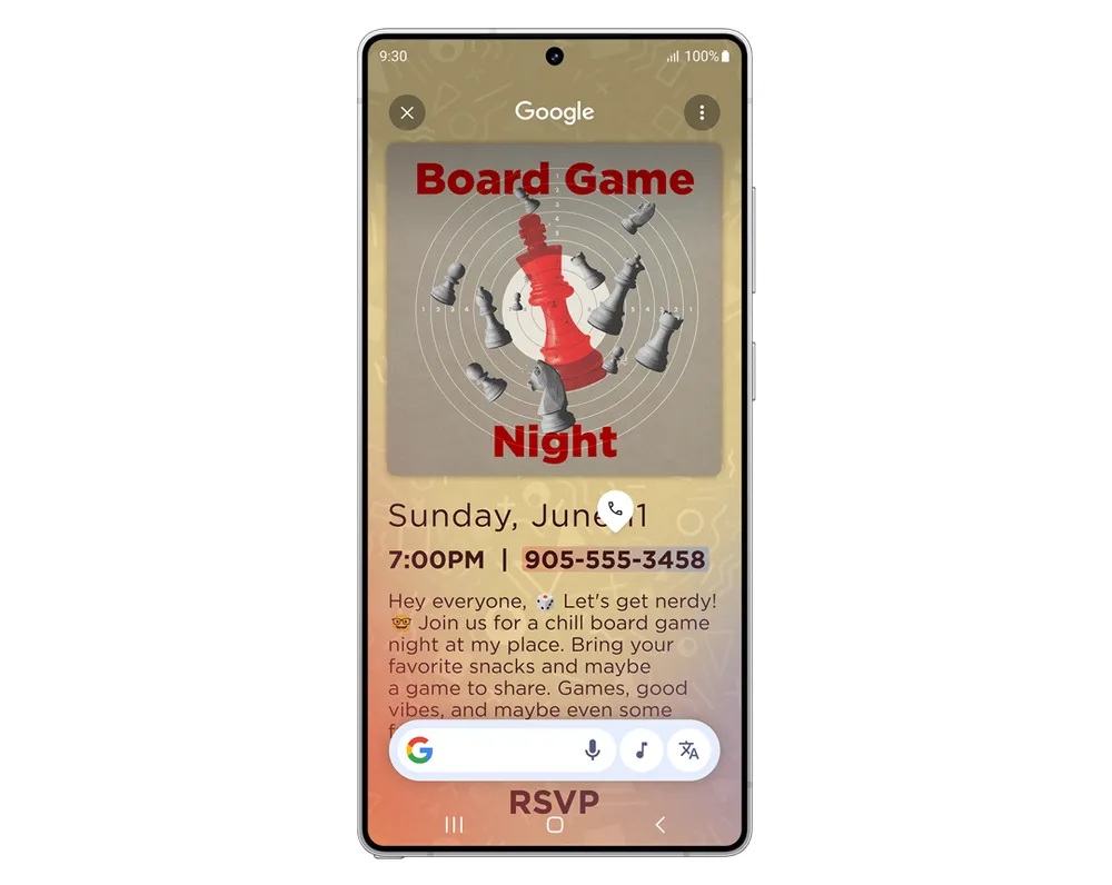 App Google - Cerchia e cerca - azioni singolo tocco
