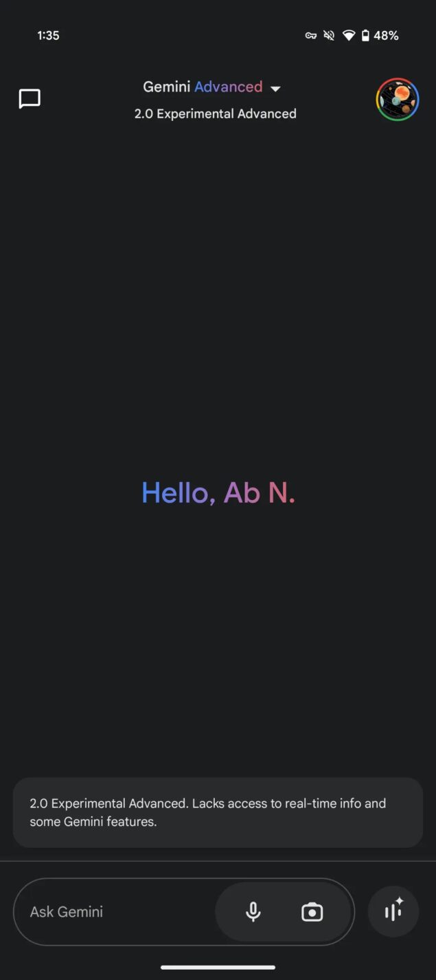 Gemini 2.0 Experimental Advanced app mobile-2