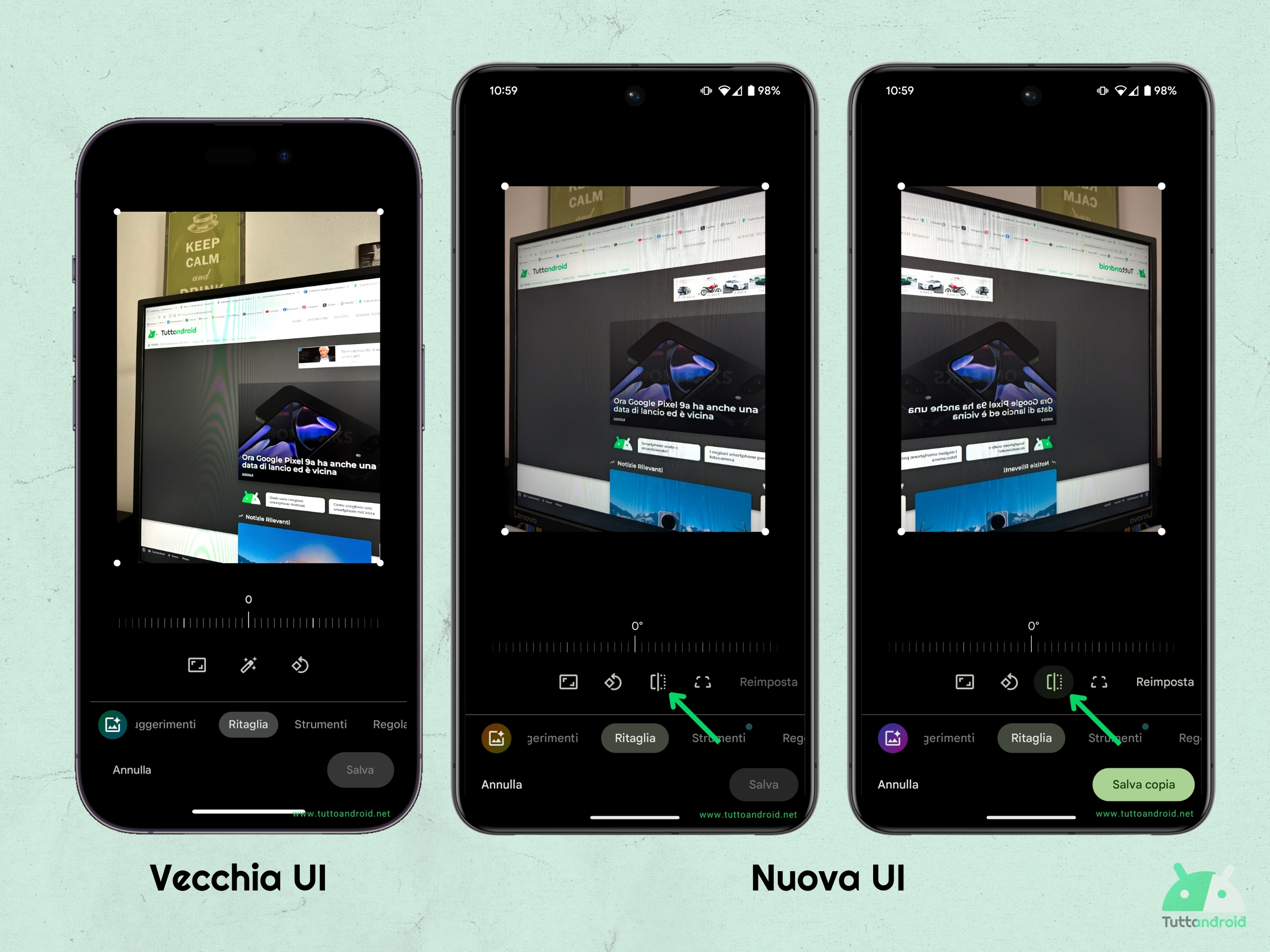 Google Foto opzione specchio per tutti