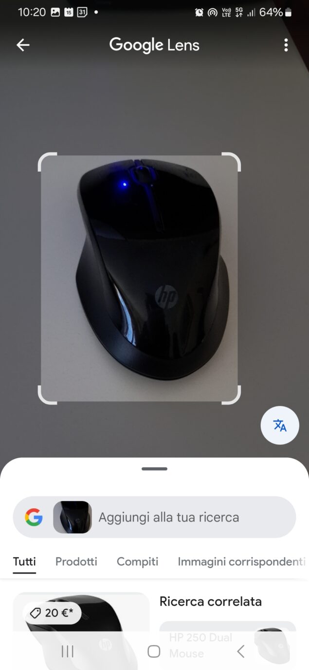Google Lens mirino 2