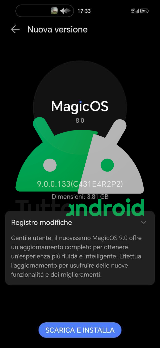 Honor Magic5 Pro - MagicOS 9.0.0.133 - gennaio 2025