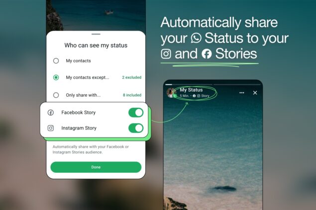 Meta - Aggiornamenti di stato WhatsApp in storie Facebook e Instagram