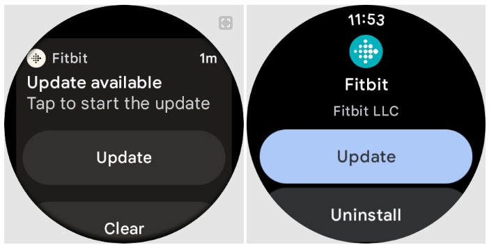 Pixel Watch notifica aggiornamento fitbit