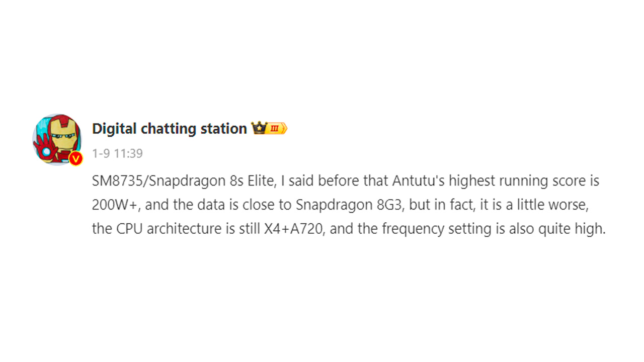 Snapdragon 8s Elite
