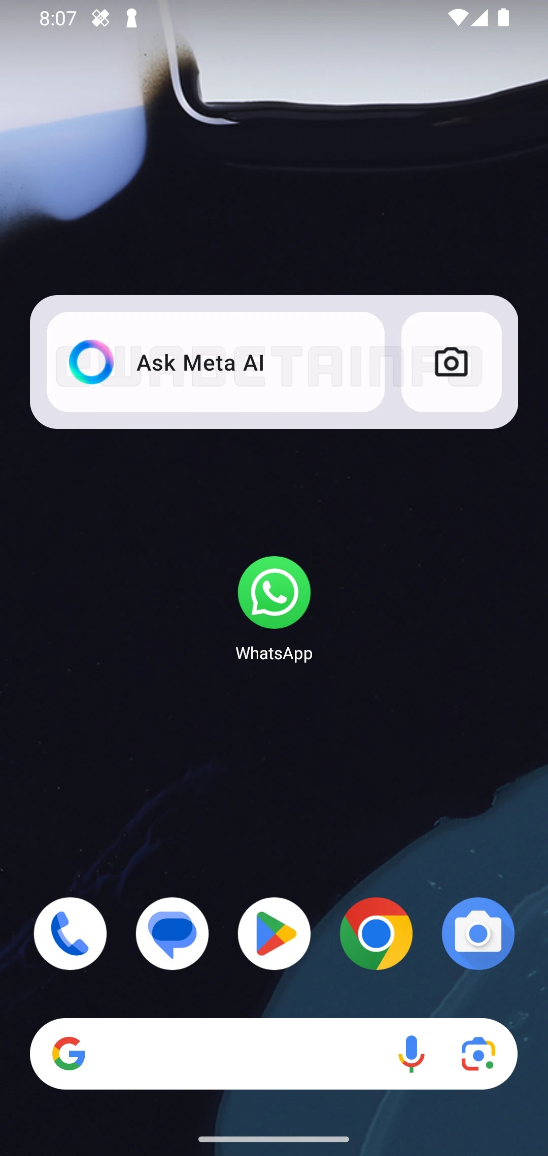 WhatsApp Beta widget Meta AI