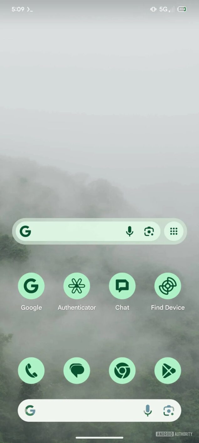 App Google - widget Ricerca - nuovo design febbraio 2025