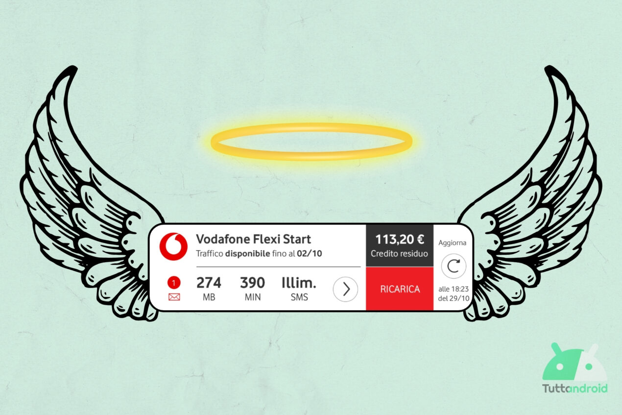 Vodafone Italia sta pensionando il widget dell'app My Vodafone