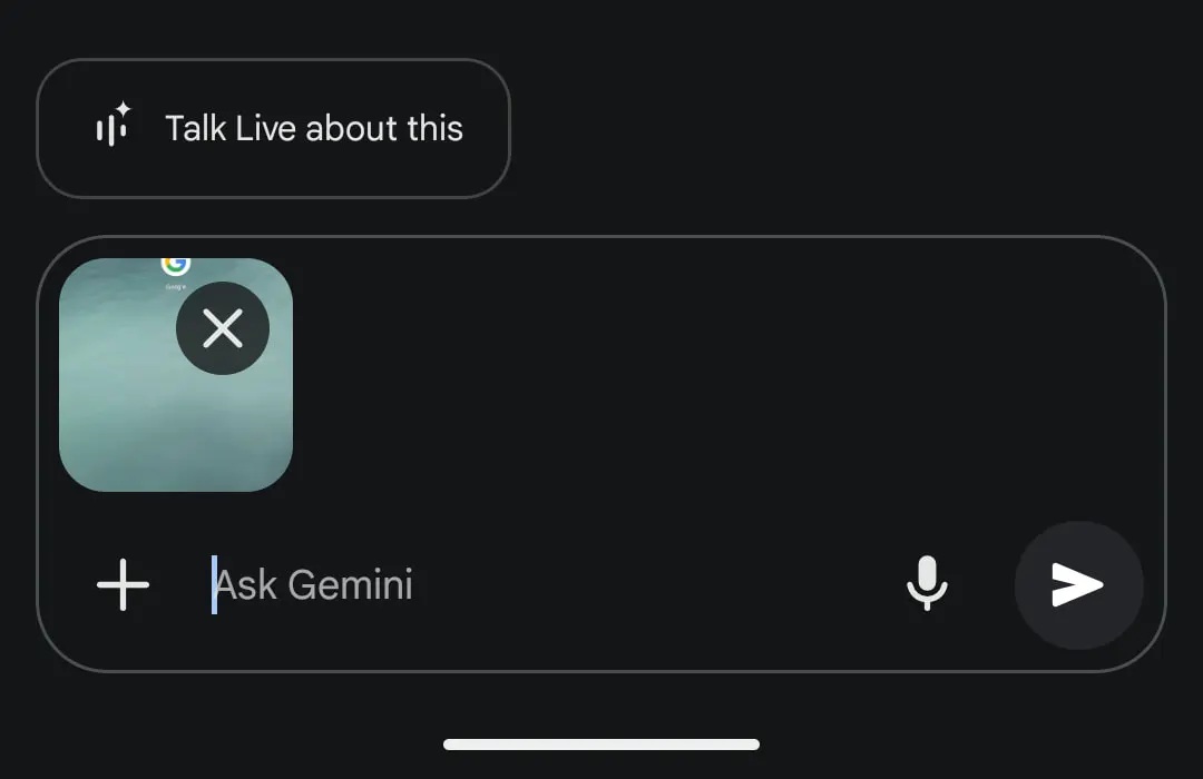 Gemini Live parla su questo in app