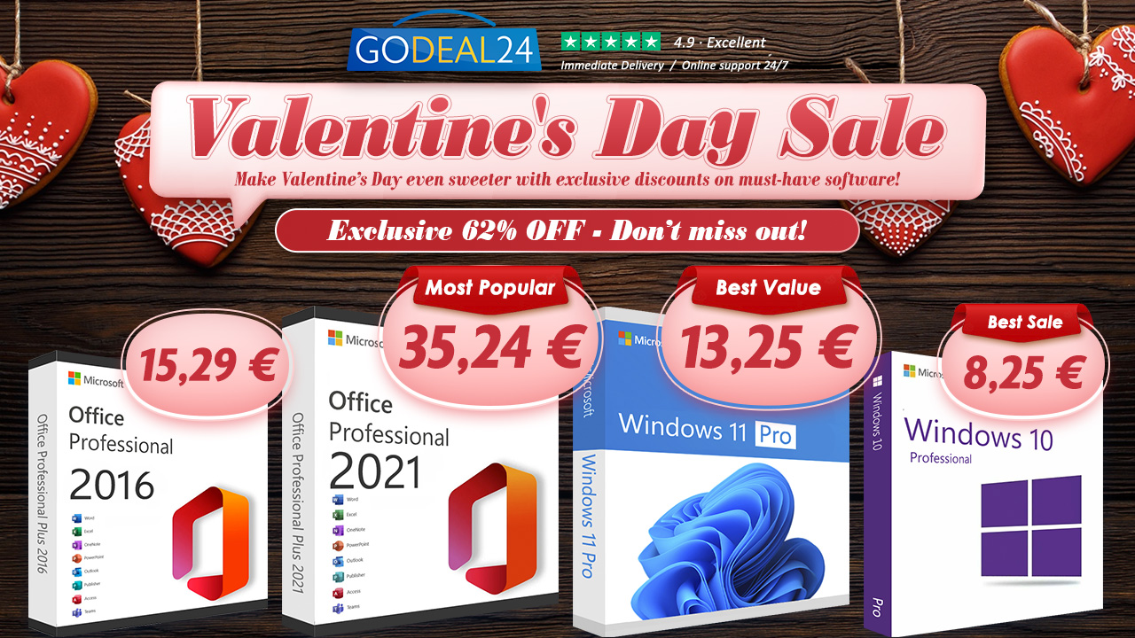 Arrivano le offerte di San Valentino su Godeal24, con tantissimi sconti su tutte le licenze