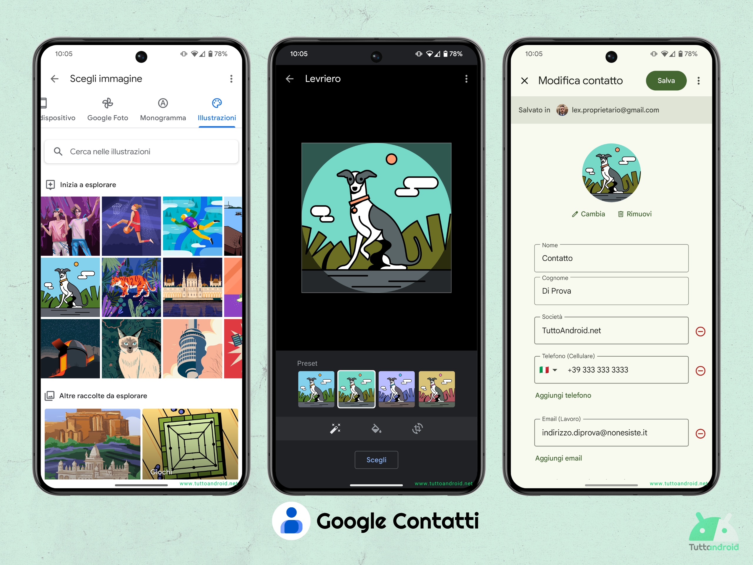 Google Contatti 4.48.27 - foto contatto con Illustrazione