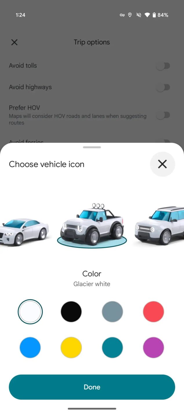 Google Maps icone veicoli new 2