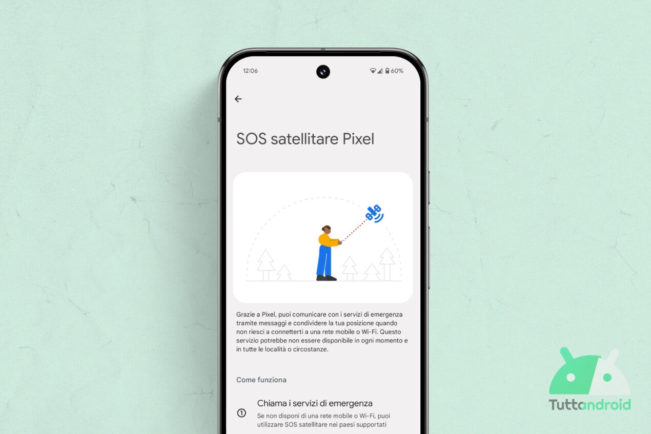 Quello di Google non sarà l'unico servizio di SOS via satellite sui Pixel 9