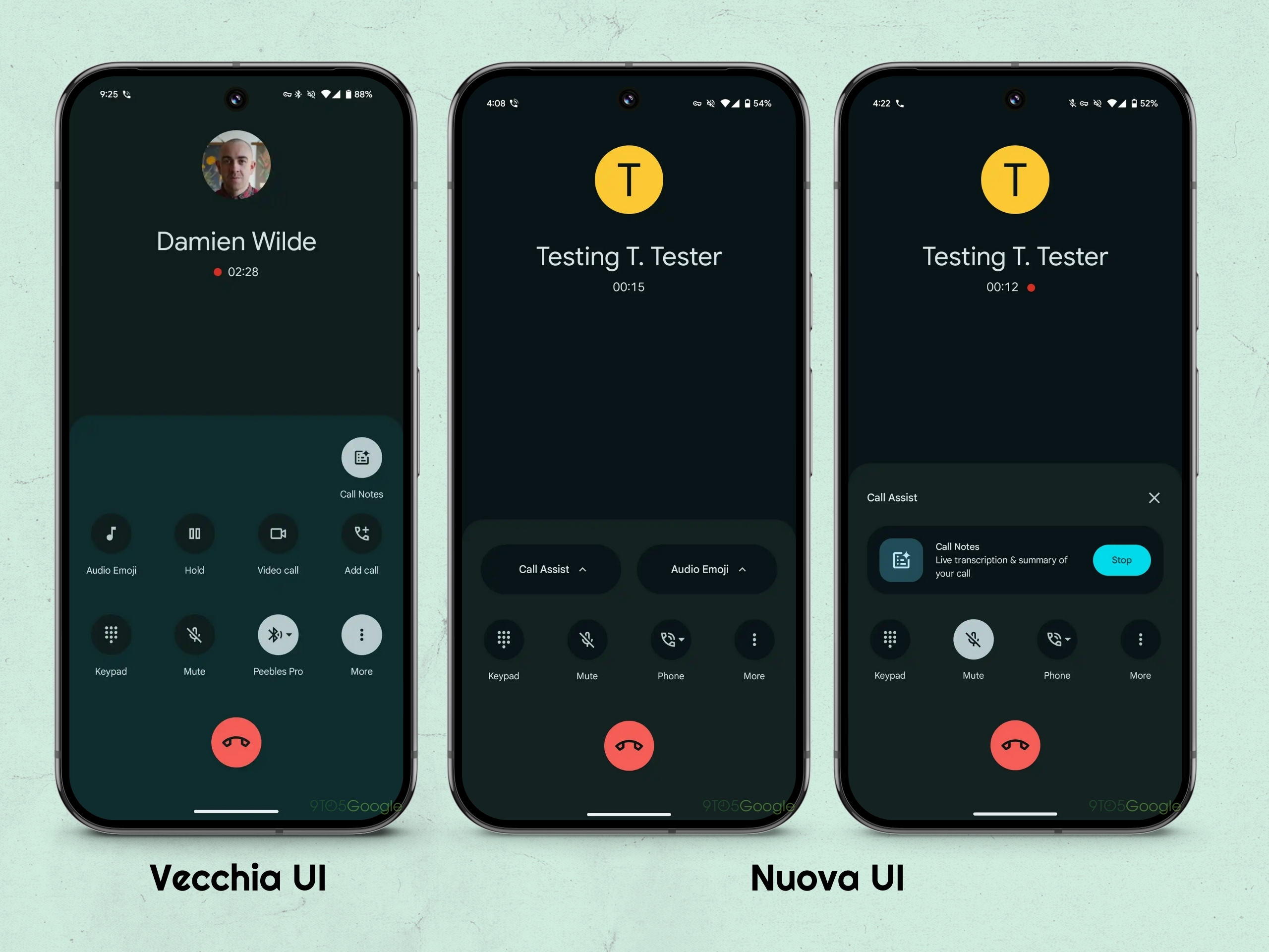 Google Telefono v162 - Nuova UI in chiamata Pixel 9