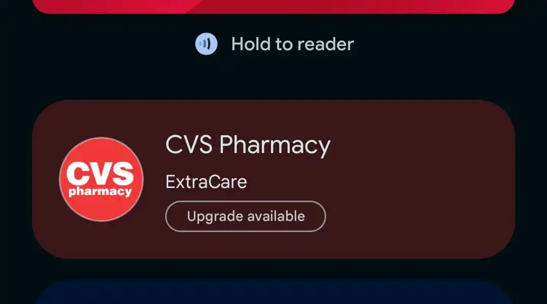 Google Wallet - Upgrade Available carta fedeltà