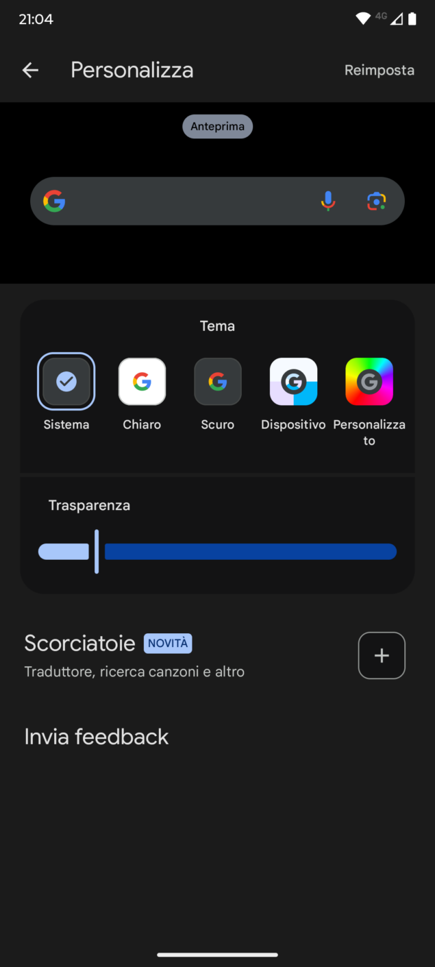 Personalizzazione widget Ricerca Google-2