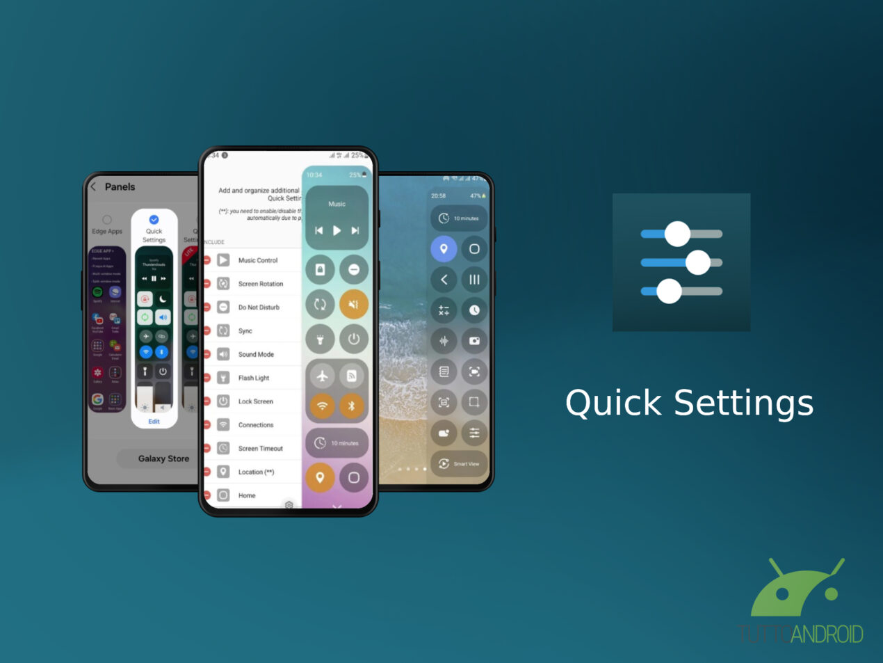 L'app Quick Settings offre un pannello laterale dalle mille possibilità