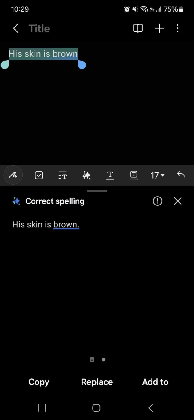 Samsung Galaxy AI moderazione descrizione colore pelle-5