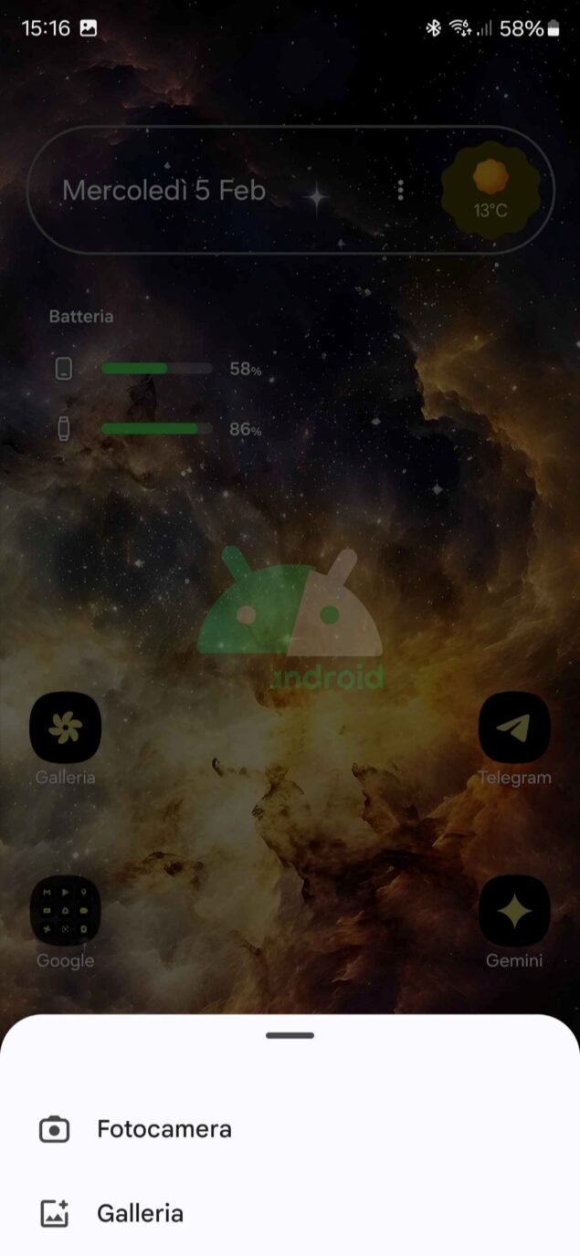 schermata overlay attuale di Google Gemini