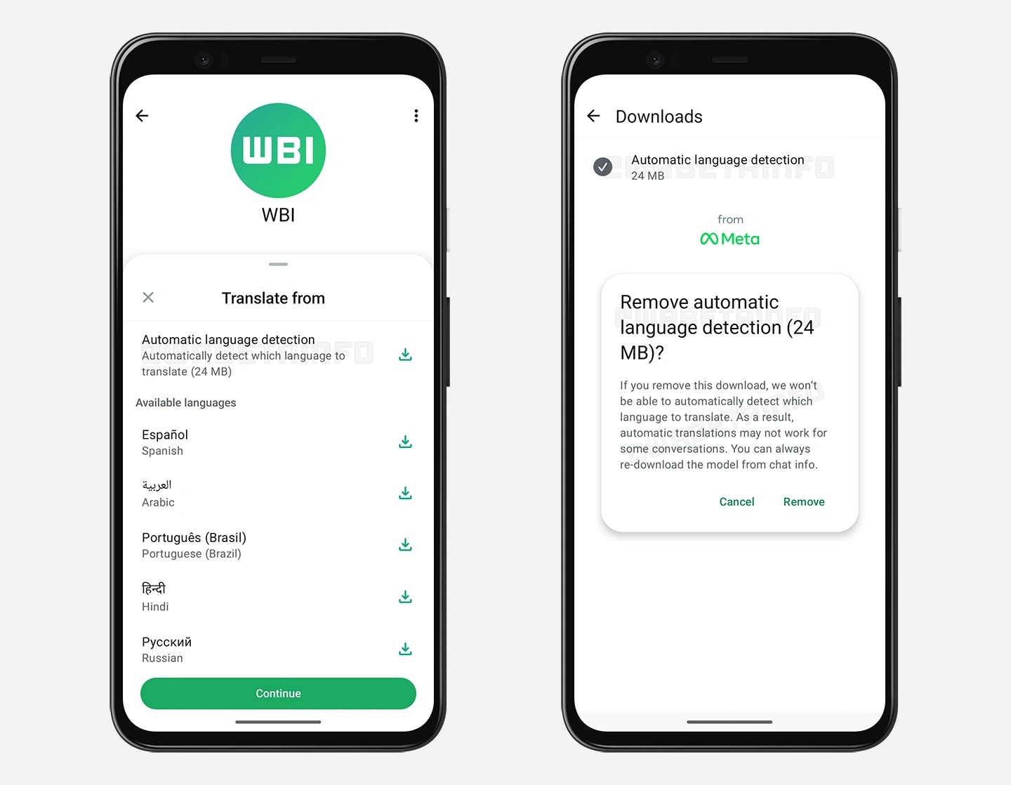 WhatsApp Beta per Android 2.25.4.5 - Traduzione dei messaggi work in progress