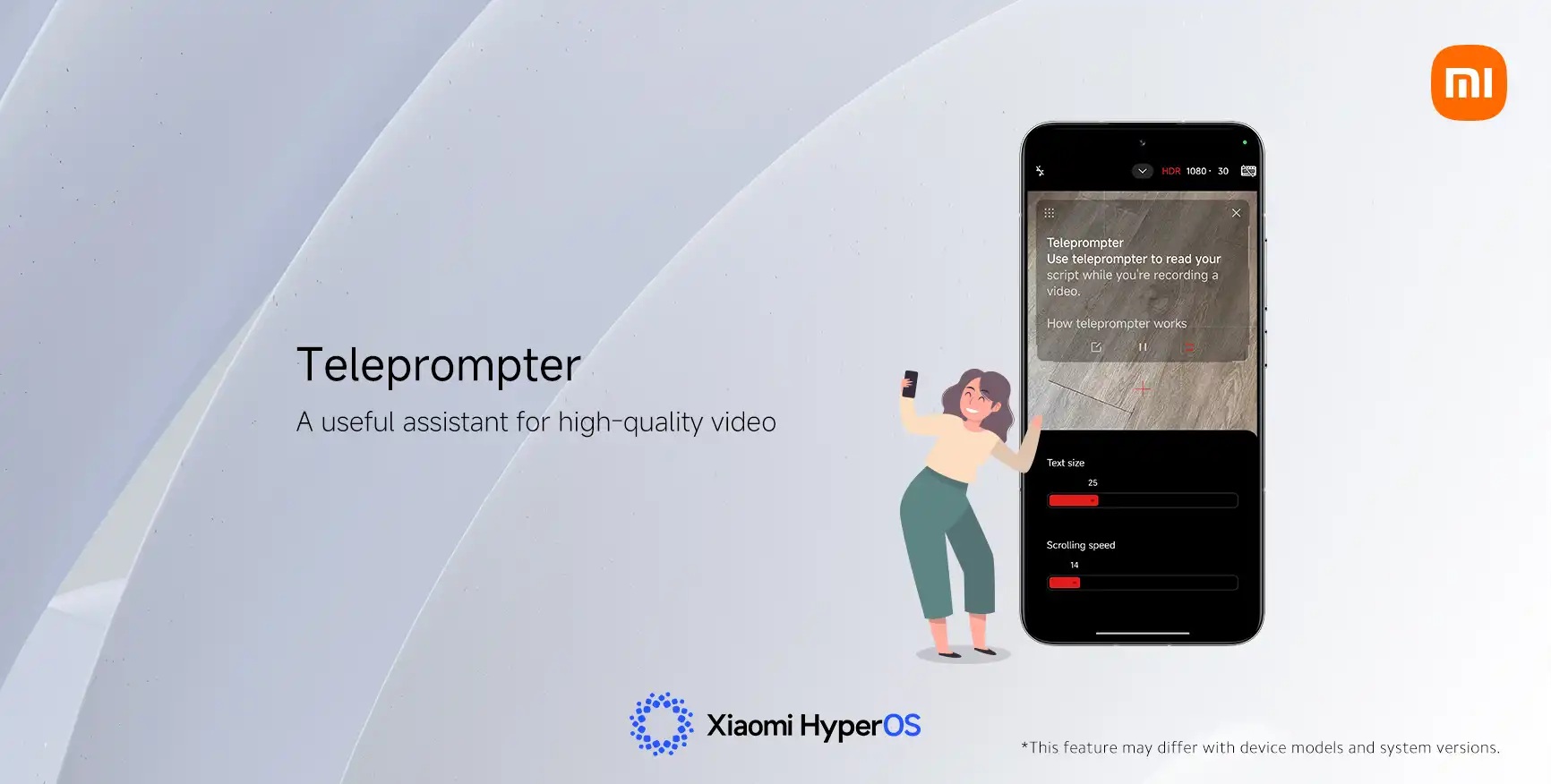 Xiaomi - HyperOS 2.0 - Funzionalità Teleprompter