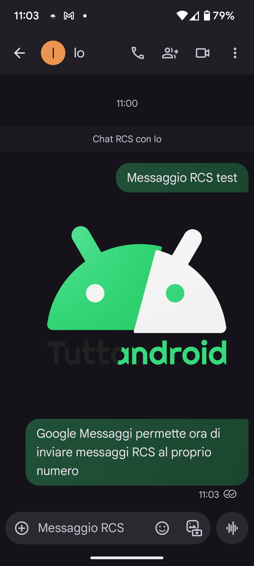 Google Messaggi chat RCS proprio numero