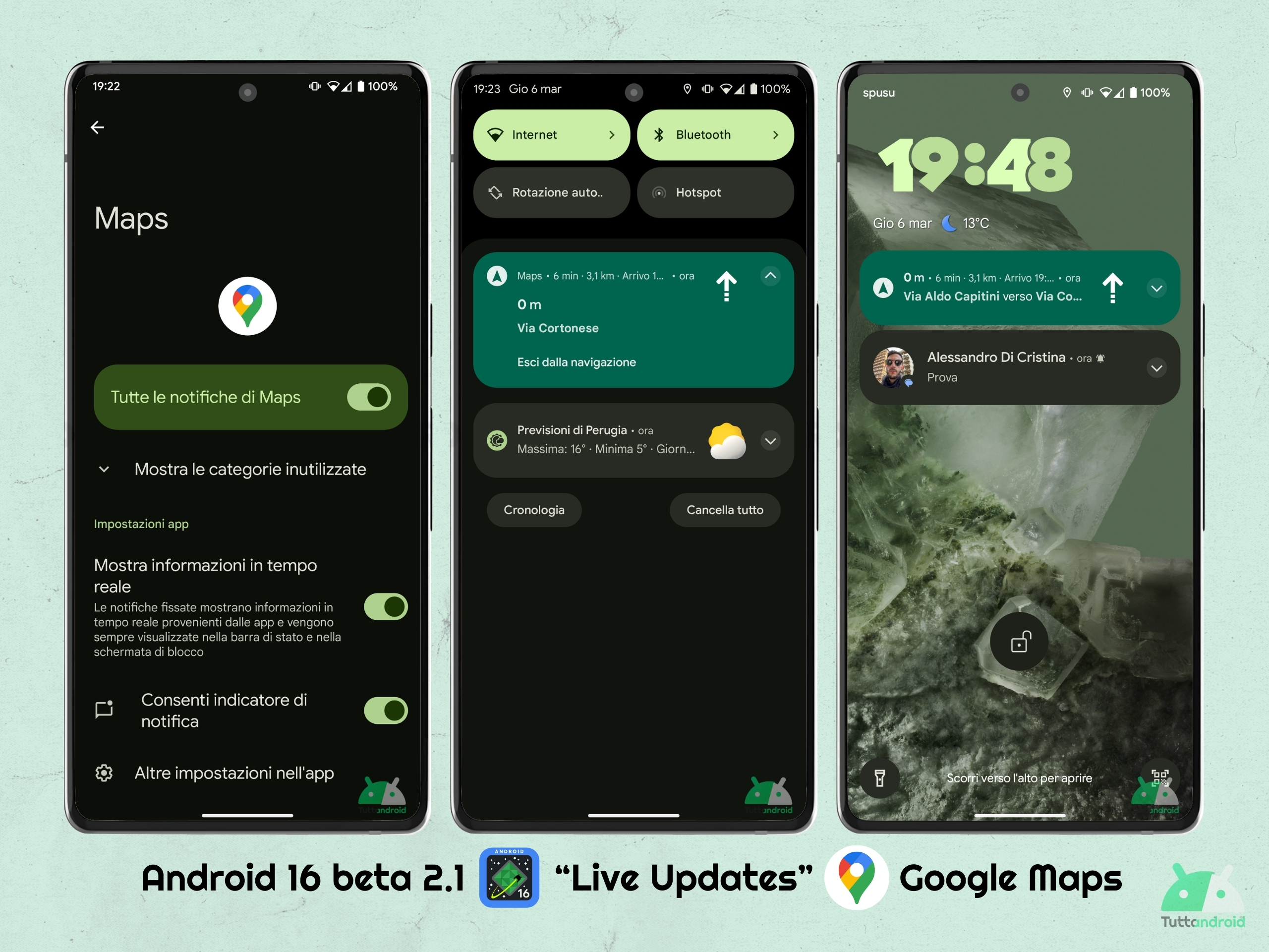 Android 16 beta 2.1 - Live Updates - Google Maps