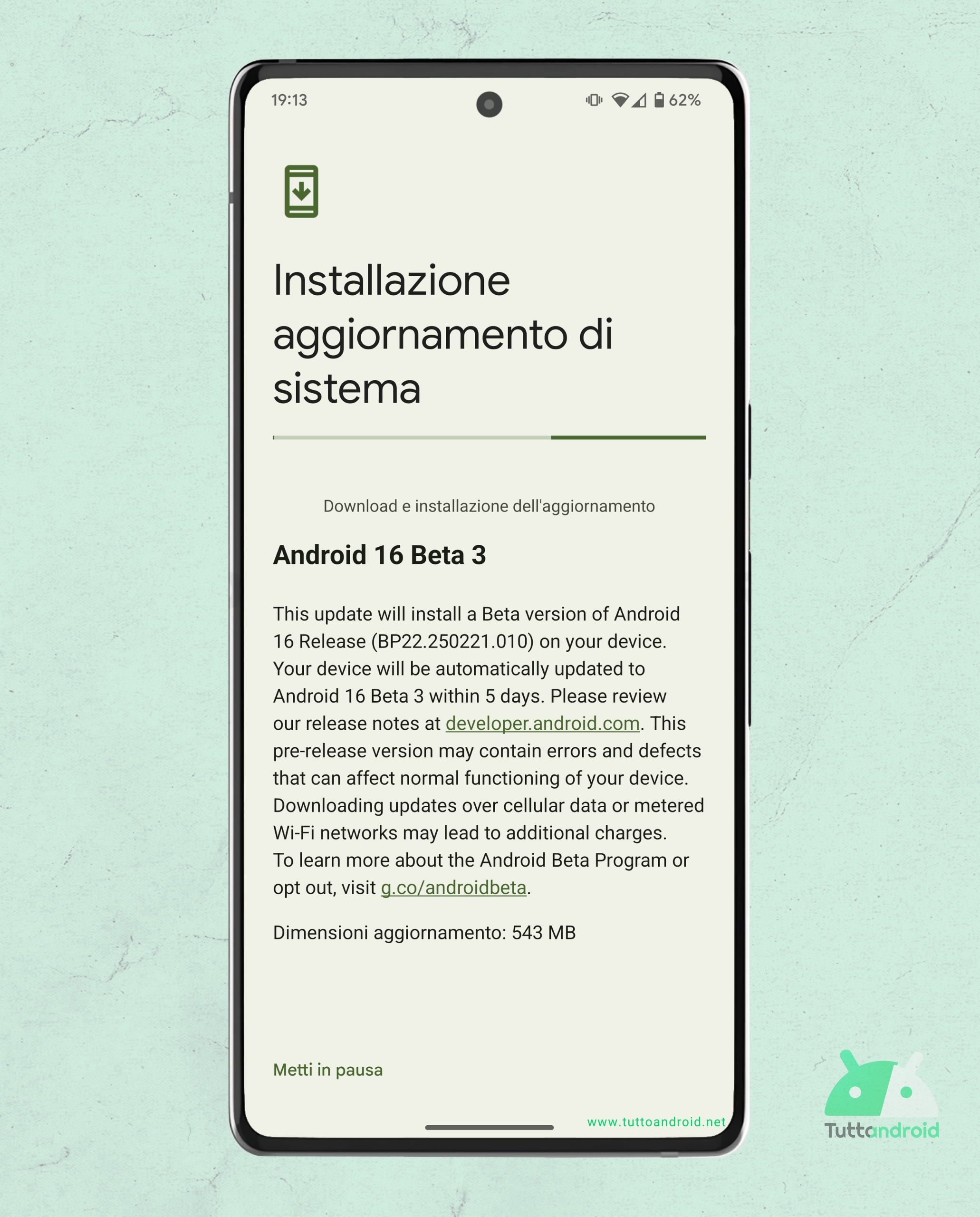 Android 16 beta 3 on Google Pixel 7 Pro