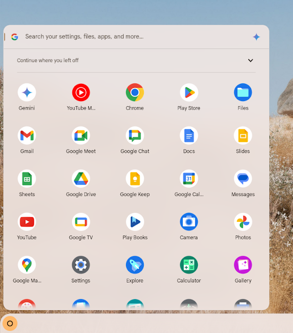 App Gemini sui Chromebook con Chrome OS 134