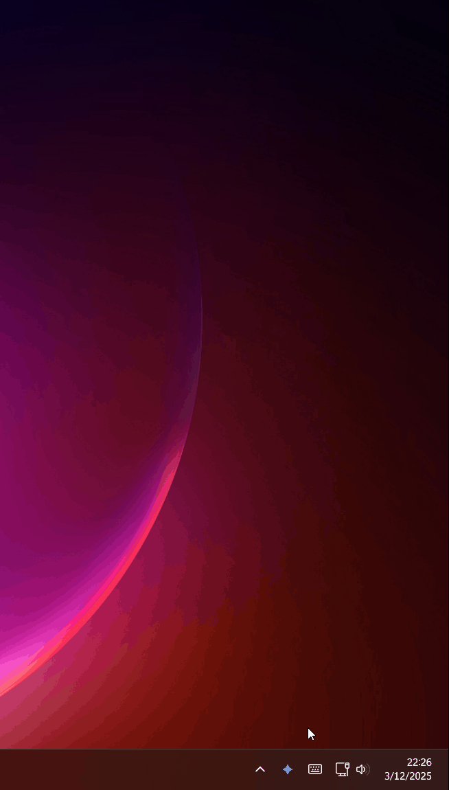 Gemini nell'area di notifica su Windows - Leopeva64