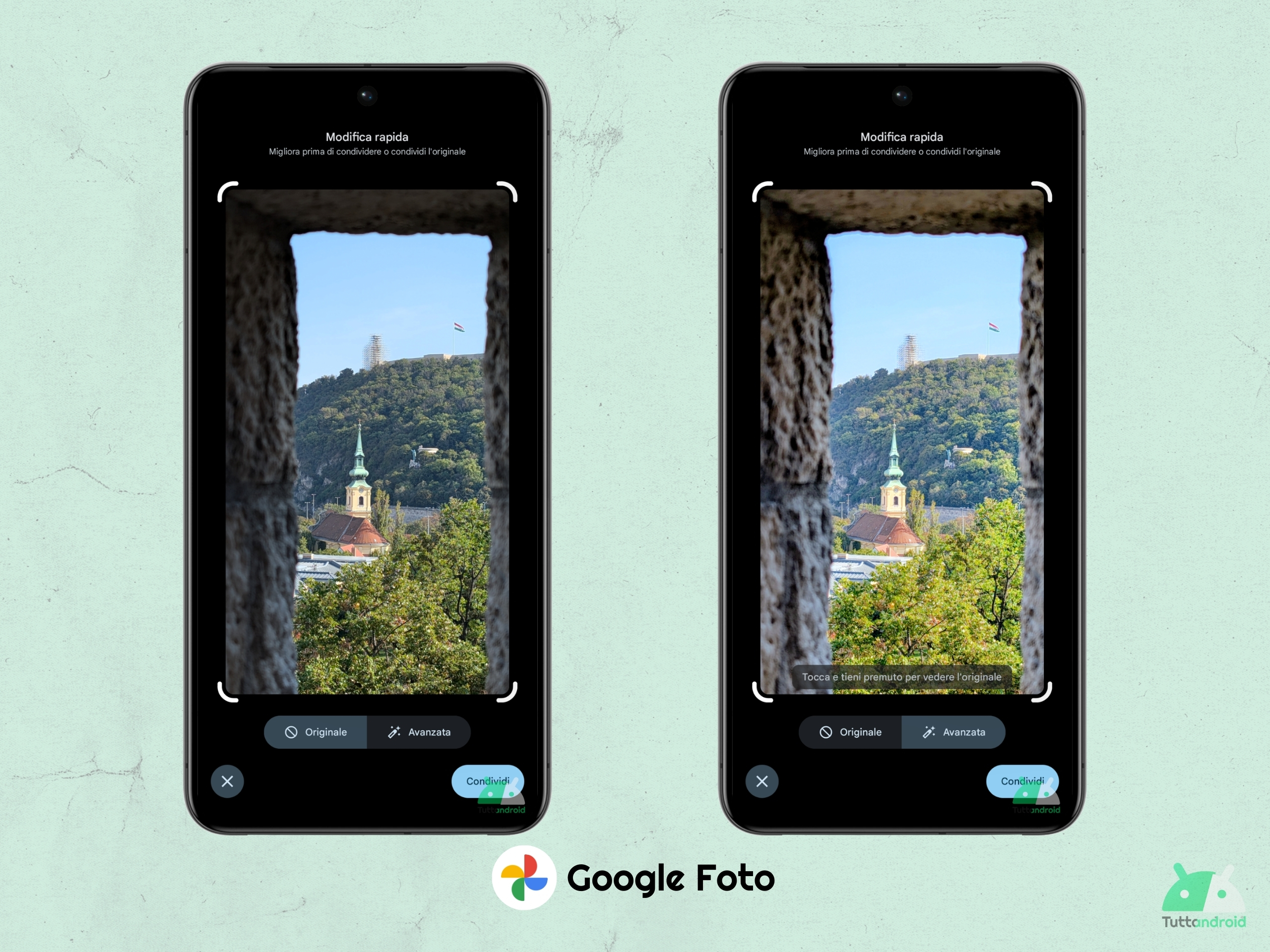 Google Foto - modifica rapida foto prima della condivisione