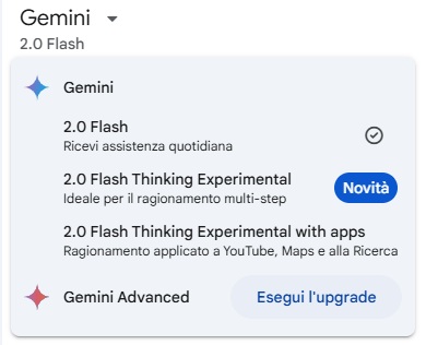 Google Gemini - 2.0 Flash Experimental aggiornato