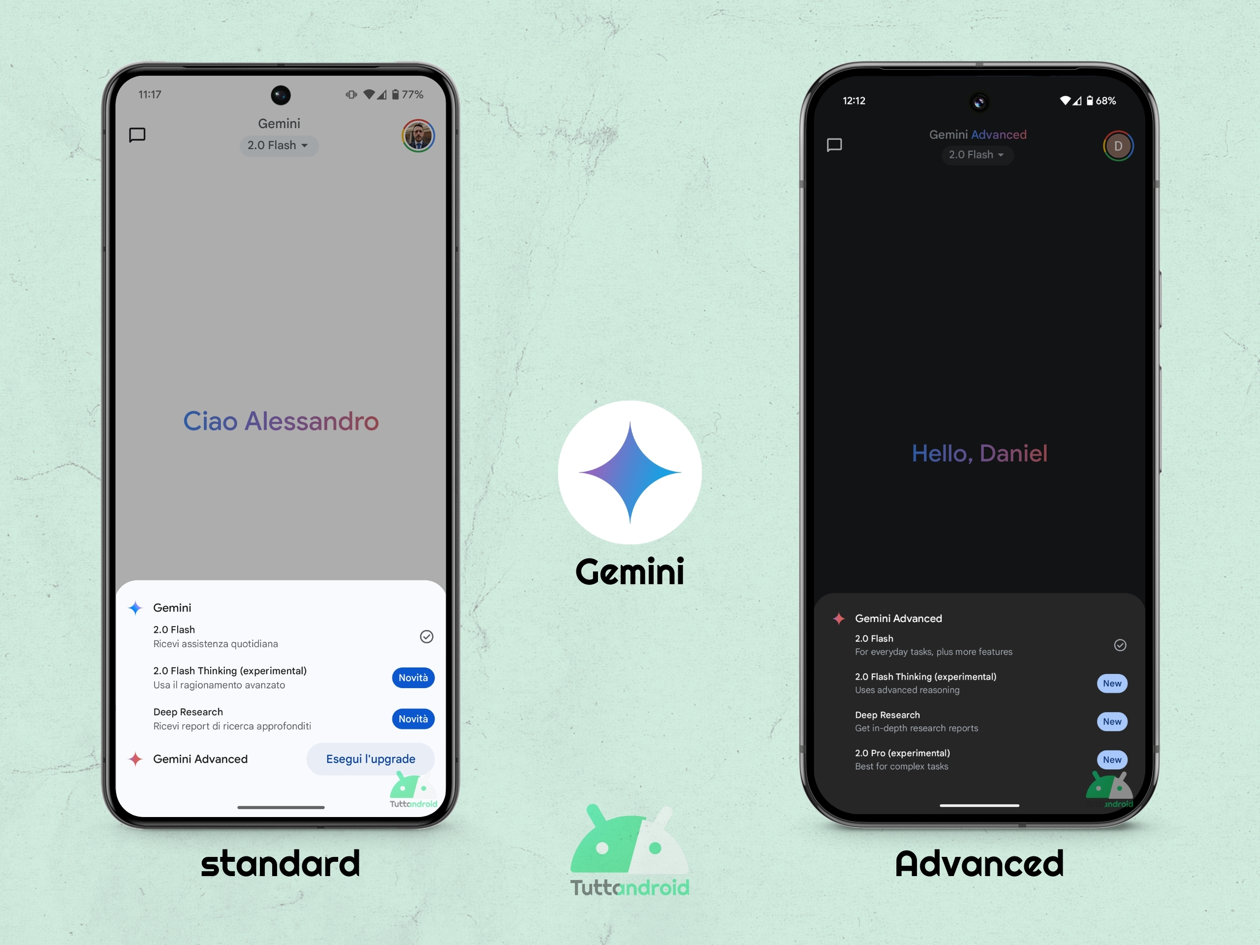 Google Gemini - modelli disponibili utenti standard e Advanced - marzo 2025