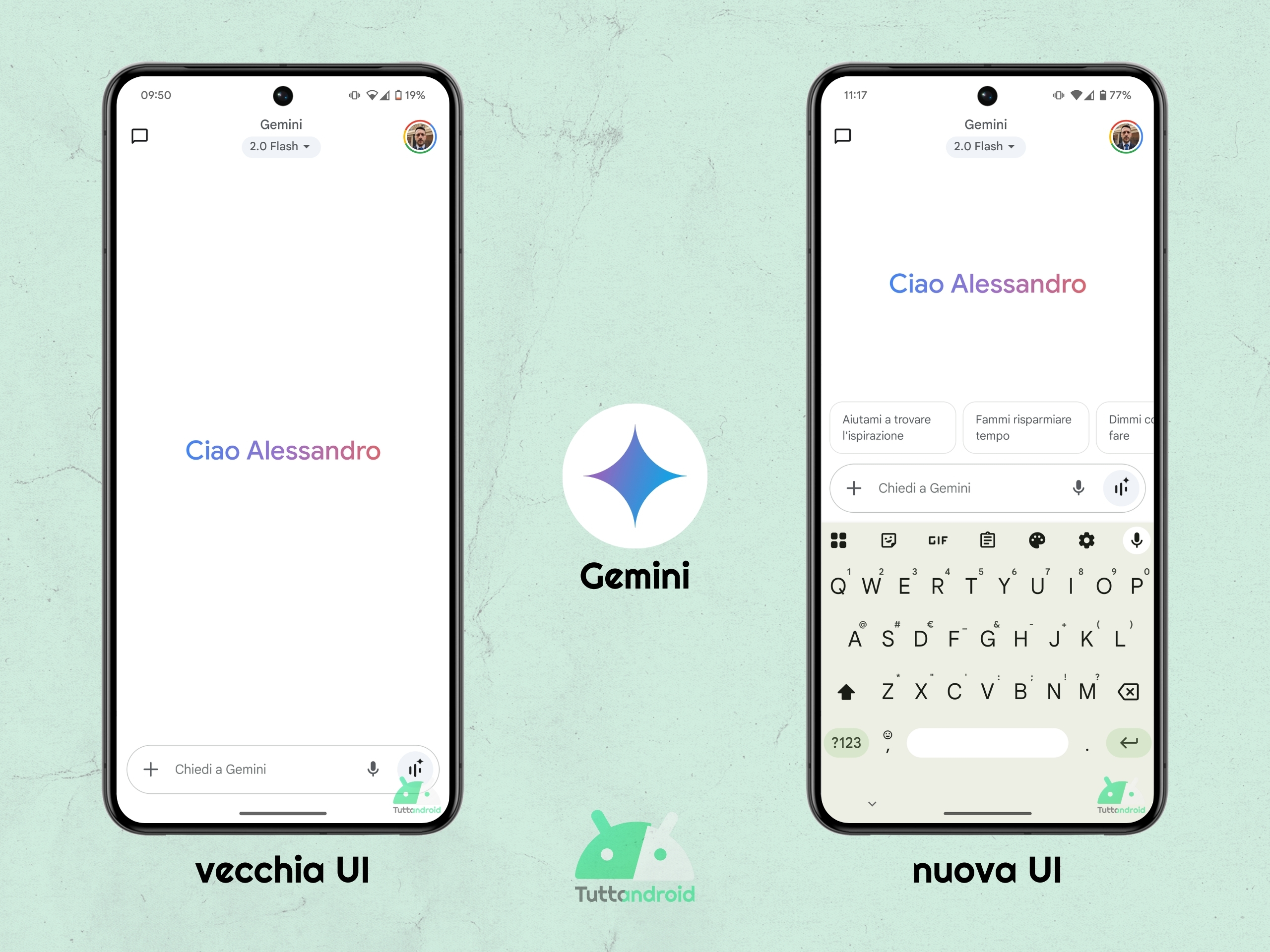 Google Gemini - schermata iniziale - marzo 2025
