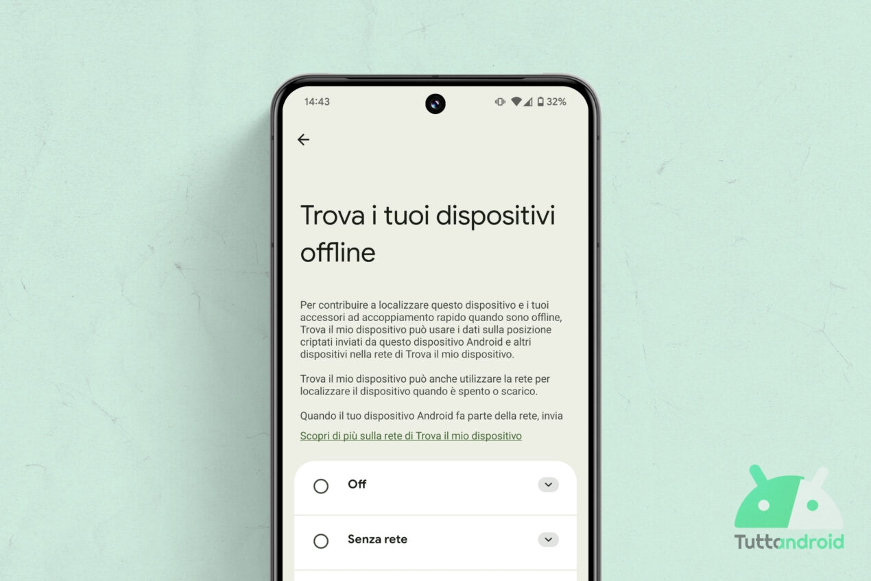 L'adesione automatica alla rete Trova il mio dispositivo sarà inevitabile in futuro
