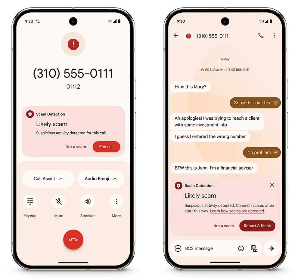 Google Pixel Drop marzo 2025 - funzionalità anti truffe