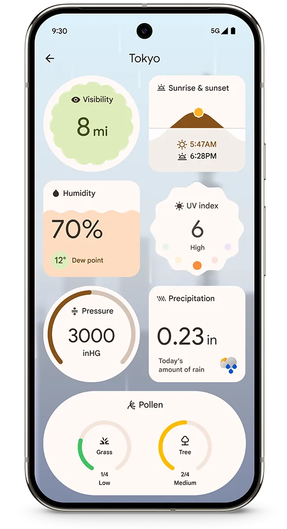 Google Pixel Drop marzo 2025 - meteo polline