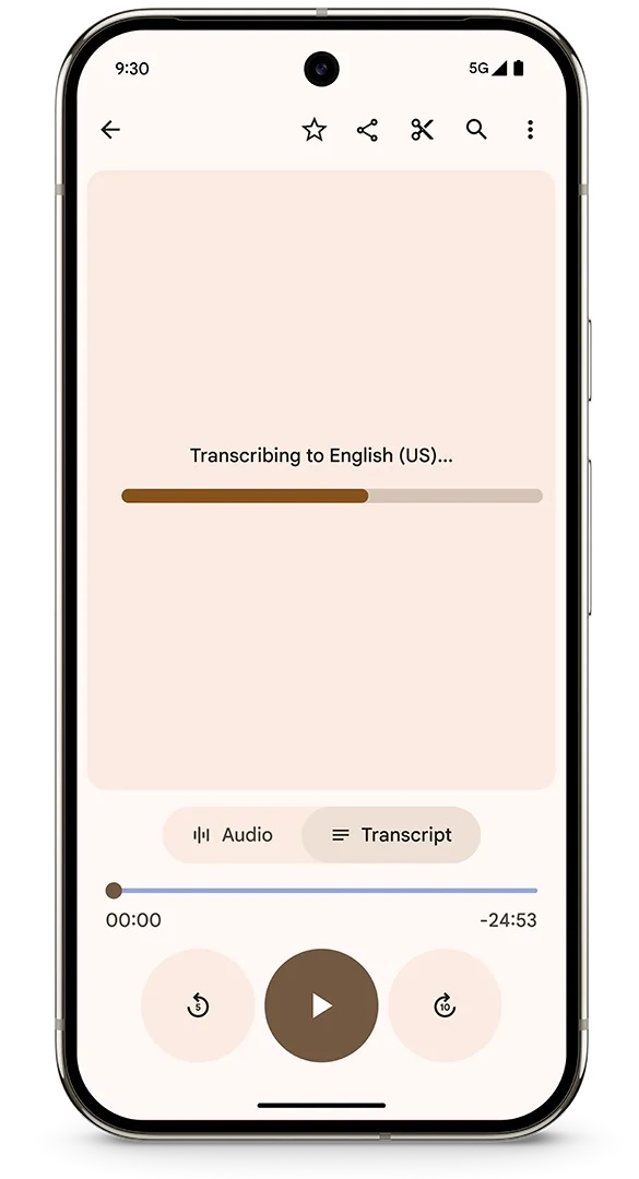 Google Pixel Drop marzo 2025 - trascrizioni registrazioni