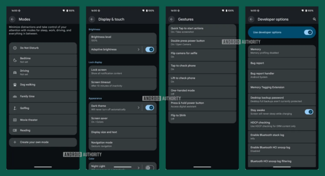Restyling Impostazioni Android 16 Beta 3-4