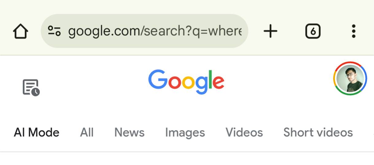 Ricerca Google - AI Mode - vecchia icona cronologia