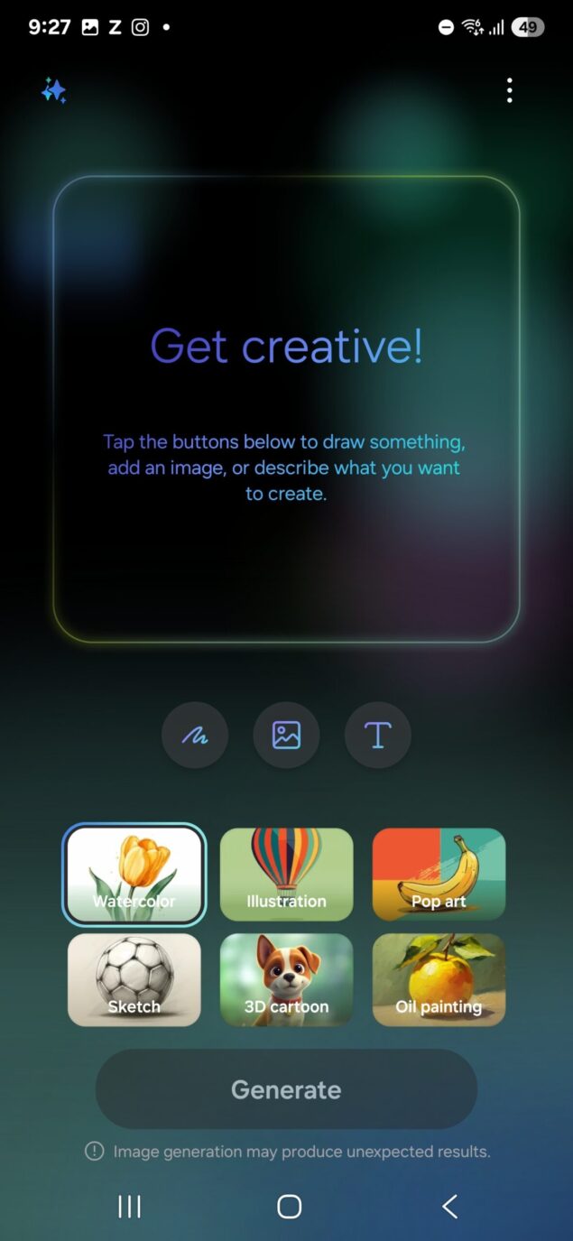 novità Assistente al disegno su One UI 7 beta