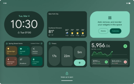 i Widget della schermata di blocco su Google Pixel Tablet