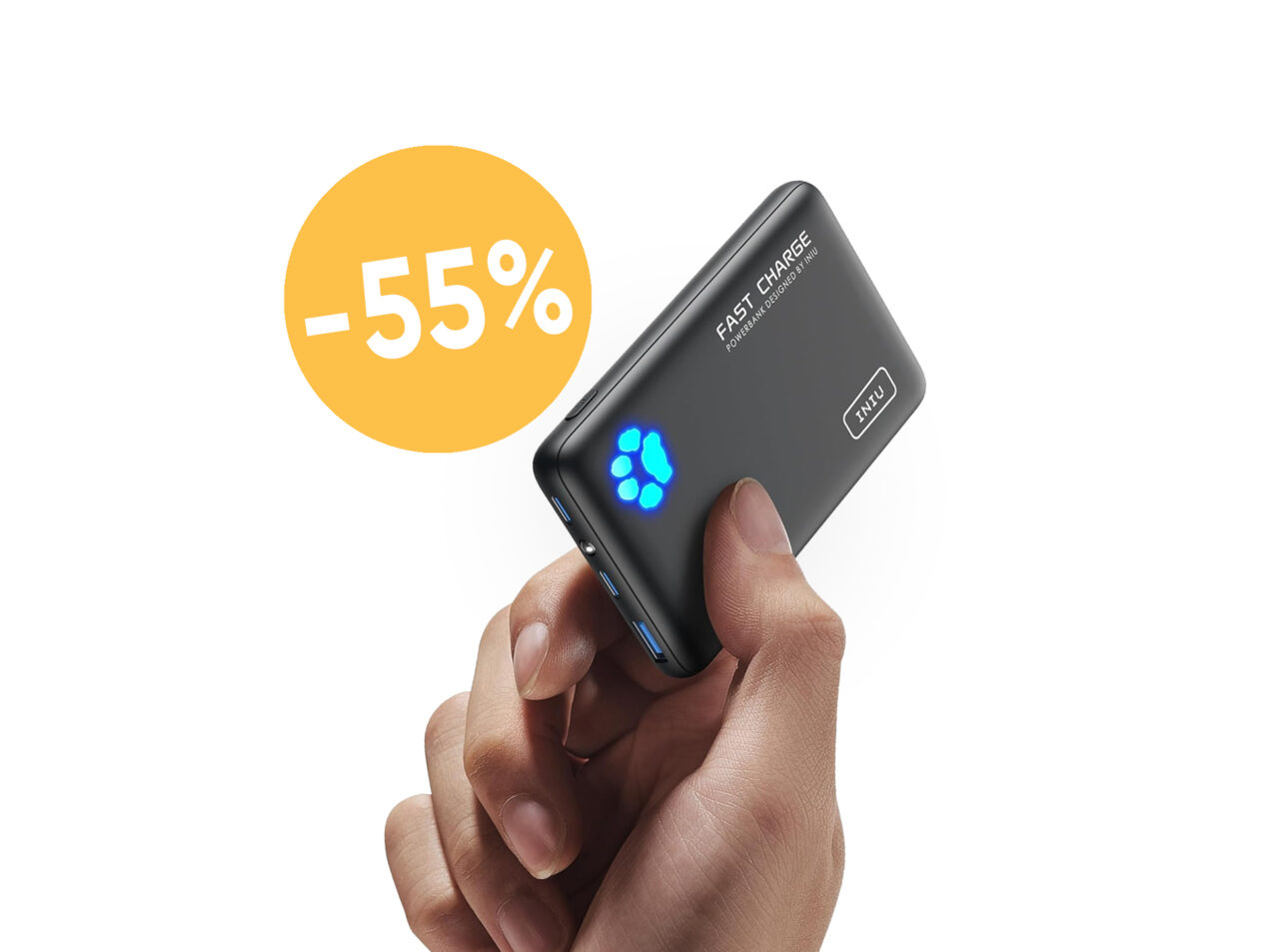 Questo Power Bank compatto da 10.000 mAh è in super offerta a meno di 10 euro